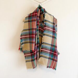 colorful plaid blanket scarf